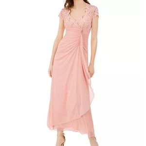 Betsy Adams pink formal dress gown xs 2 Macy’s